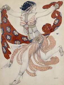 イダ・ルビンステインのクレオパトラのコスチューム 作： Leon Bakst